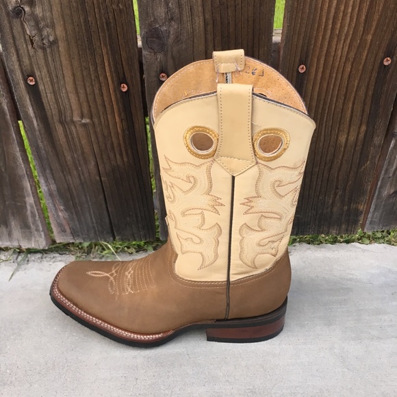 Men’s Rodeo boots genuine cowhide leather - Picture 3 of 8